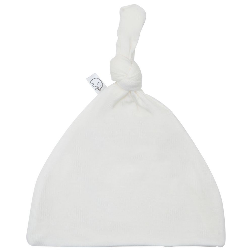 Anvi Baby - Organic Bamboo Knotted Beanie/Hat - White