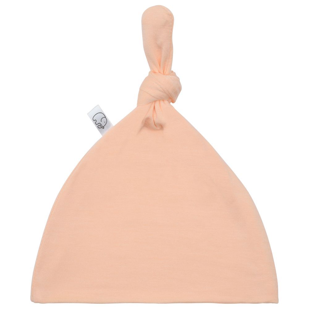 Anvi Baby - Organic Bamboo Knotted Beanie/Hat - Peach