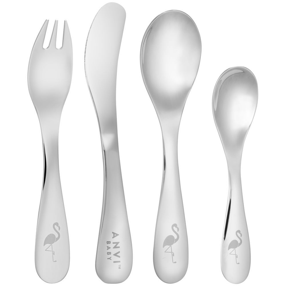 Anvi Baby - Stainless Steel Toddler Culery - Set of 4