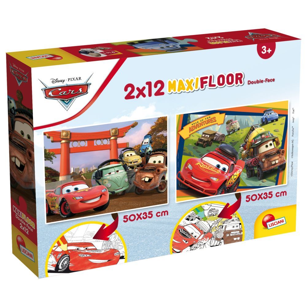 Disney - Supermaxi Cars Puzzle 2 x 12pcs