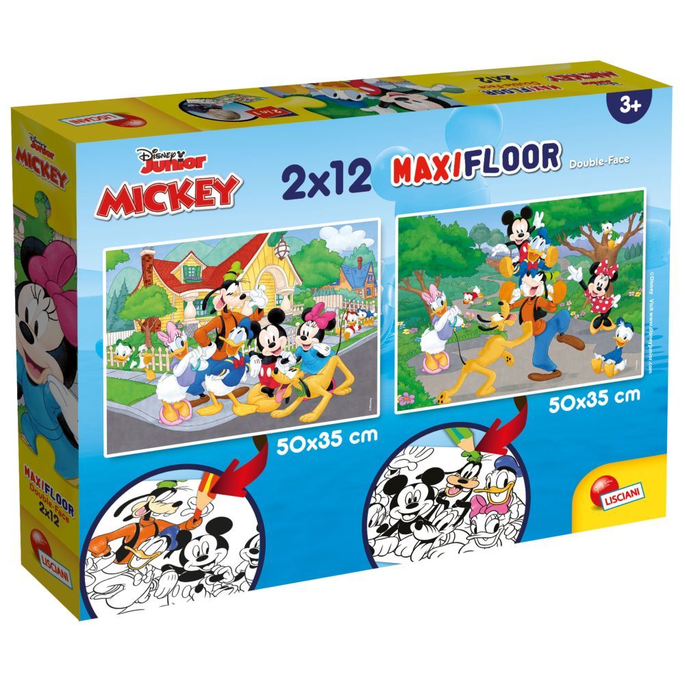 Disney - Supermaxi Mickey Puzzle 2 x 12pcs