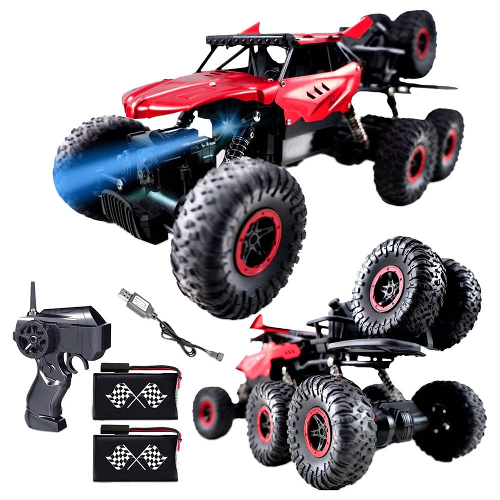 Fitto - 1/10 Rock Crawler Remote Control Car - 2.4Ghz - Red