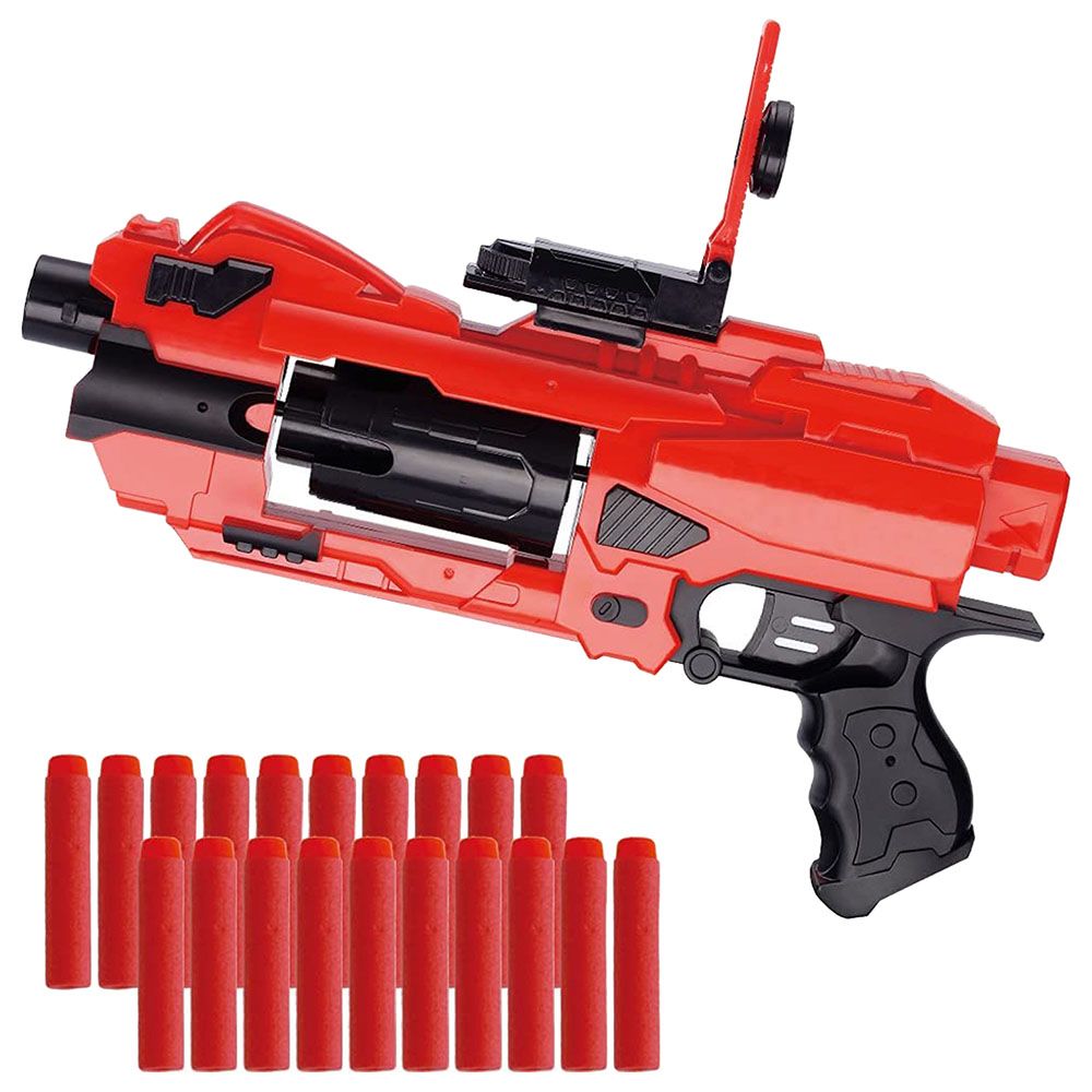 Fitto - Automatic Hand Blaster Gun w/ 20 Soft Bullets - Red