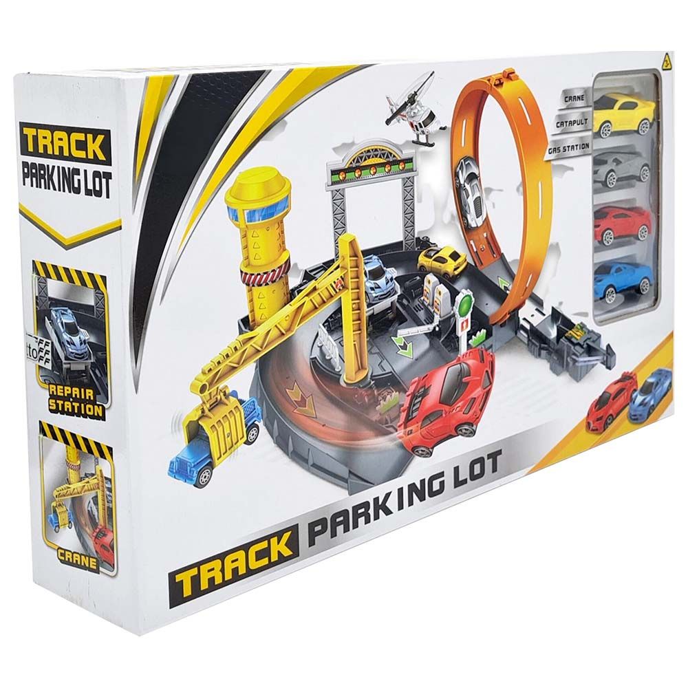 Fitto - Construction Race Car Garage Playset - Yellow