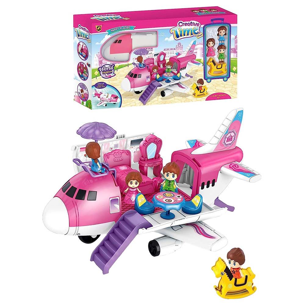 Fitto - Airplane Jet Station Playset - Pink