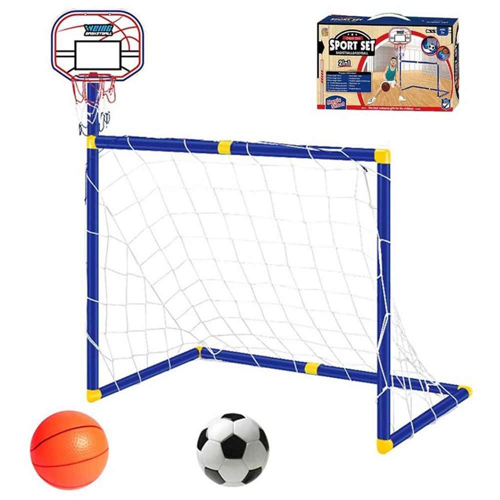 Fitto - 2-In-1 Basketball Hoop With Ball - White