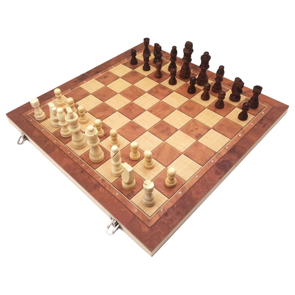 Fitto - 3-In-1 Wooden Classic Chess Set - 39cm