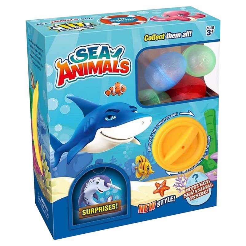 Fitto - Sea Animal Twisting Egg Machine Toy - Blue