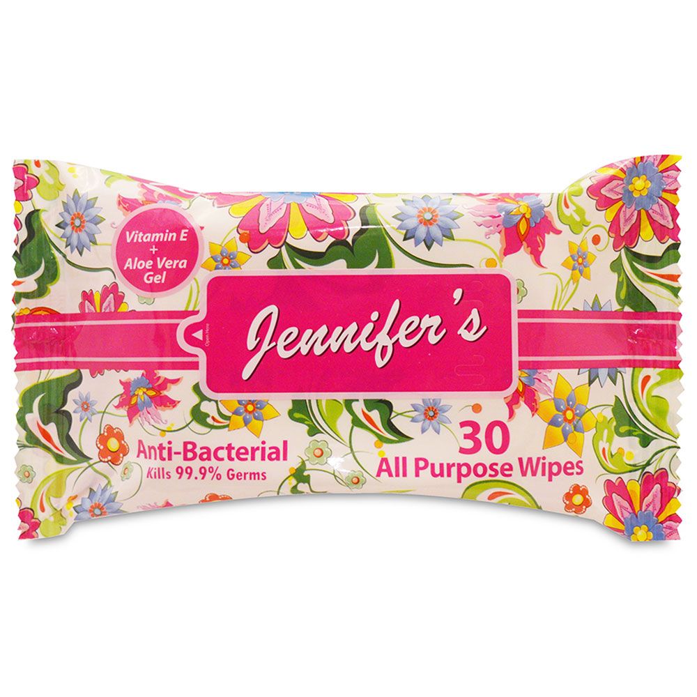 Jennifer's - Anti-Bacterial Wipes 30's - Floral