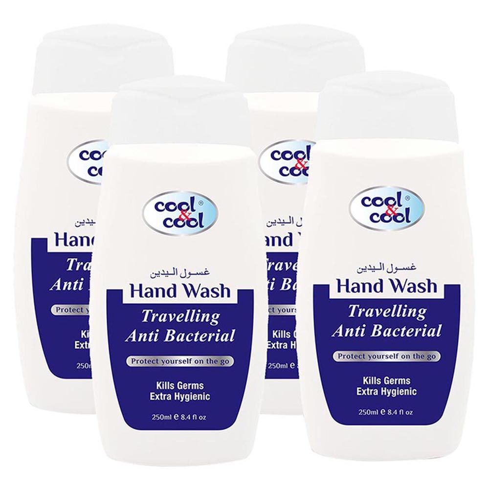 Cool & Cool - Anti-Bacterial Hand Wash Travelling 250ml x4