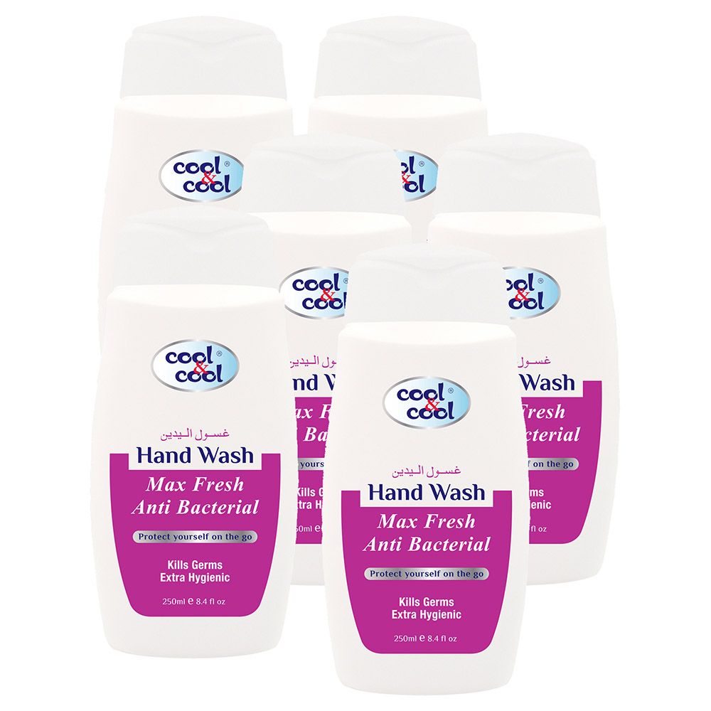 Cool & Cool - Anti-Bacterial Hand Wash Max fresh 250ml x6