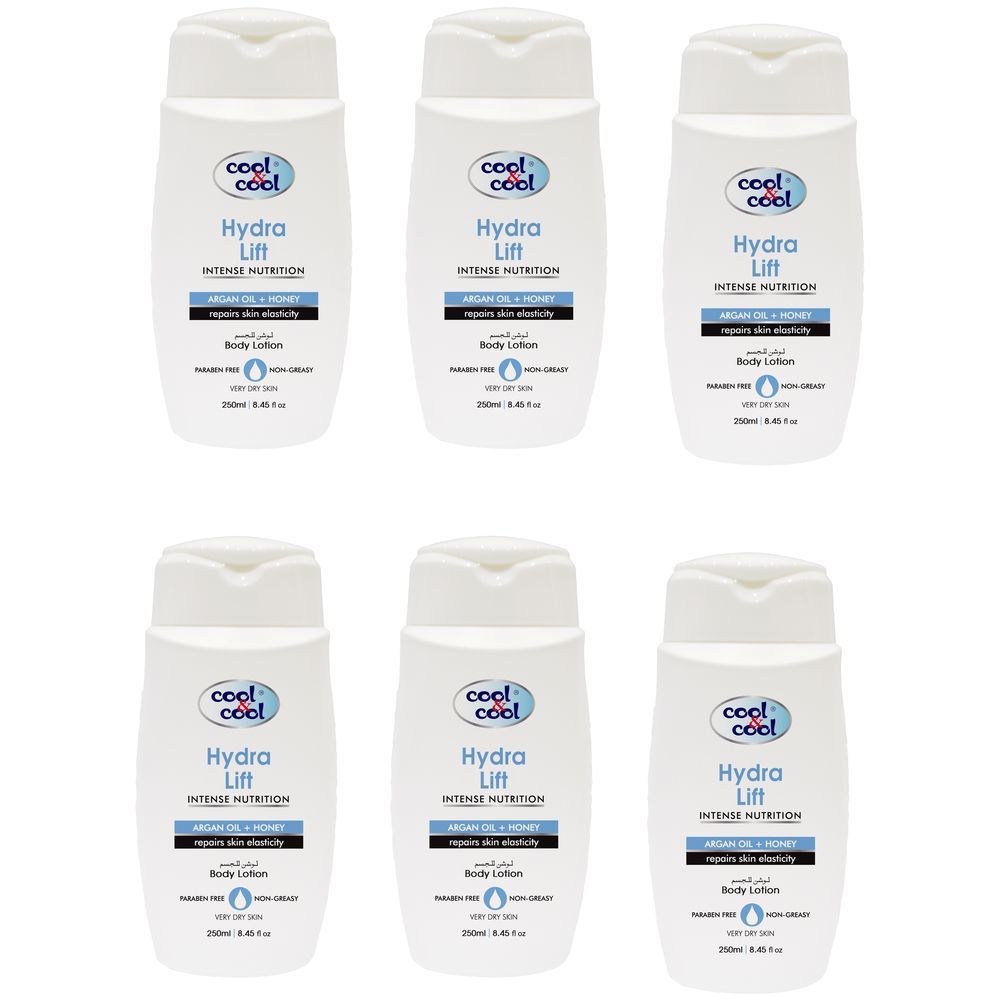 Cool & Cool - Body Lotion Hydra Lift 250ml Pack of 6