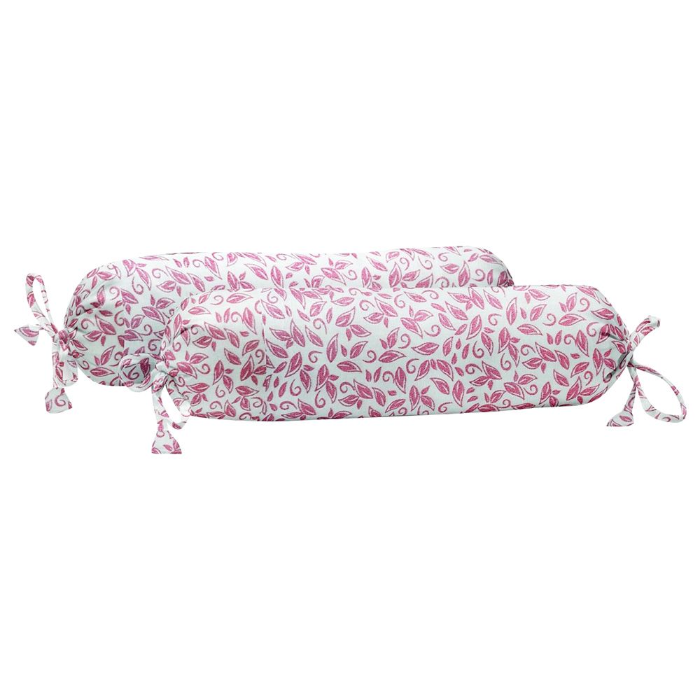 The Baby Atelier - Baby Bolster Cover Set w/ Fillers - Red Flower