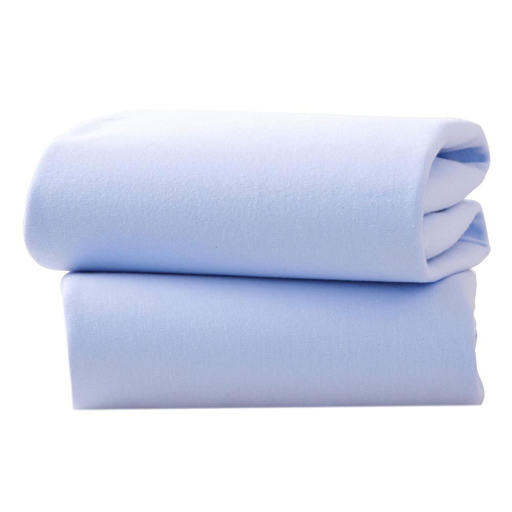 Clair de Lune - Fitted Cotton Cot Sheets - Pack of 2 - Blue (Exclusive)