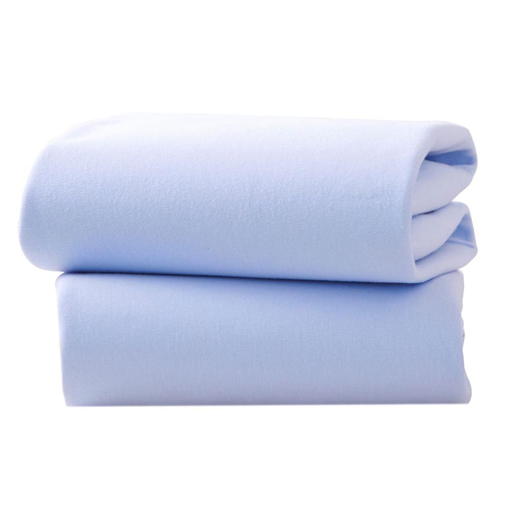 Clair de Lune - Fitted Cotton Cot Bed Sheets - Pack of 2 - Blue (Exclusive)