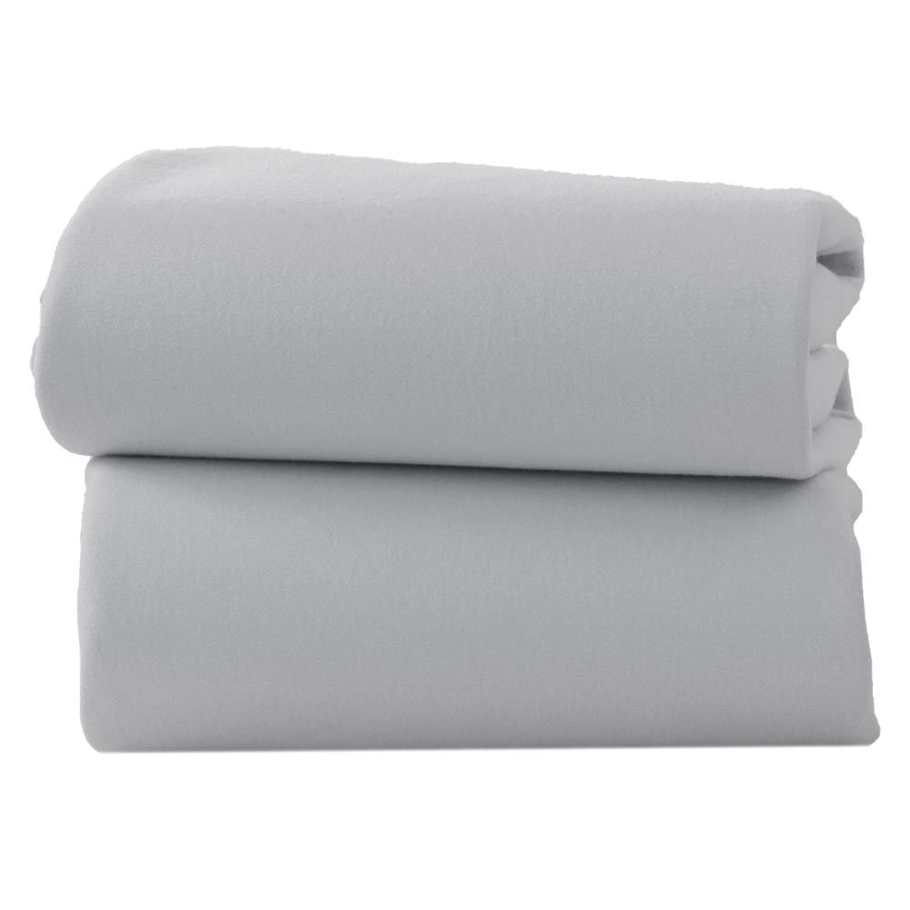 Clair de Lune - Fitted Cotton Cot Bed Sheets - Pack of 2 - Grey (Exclusive)