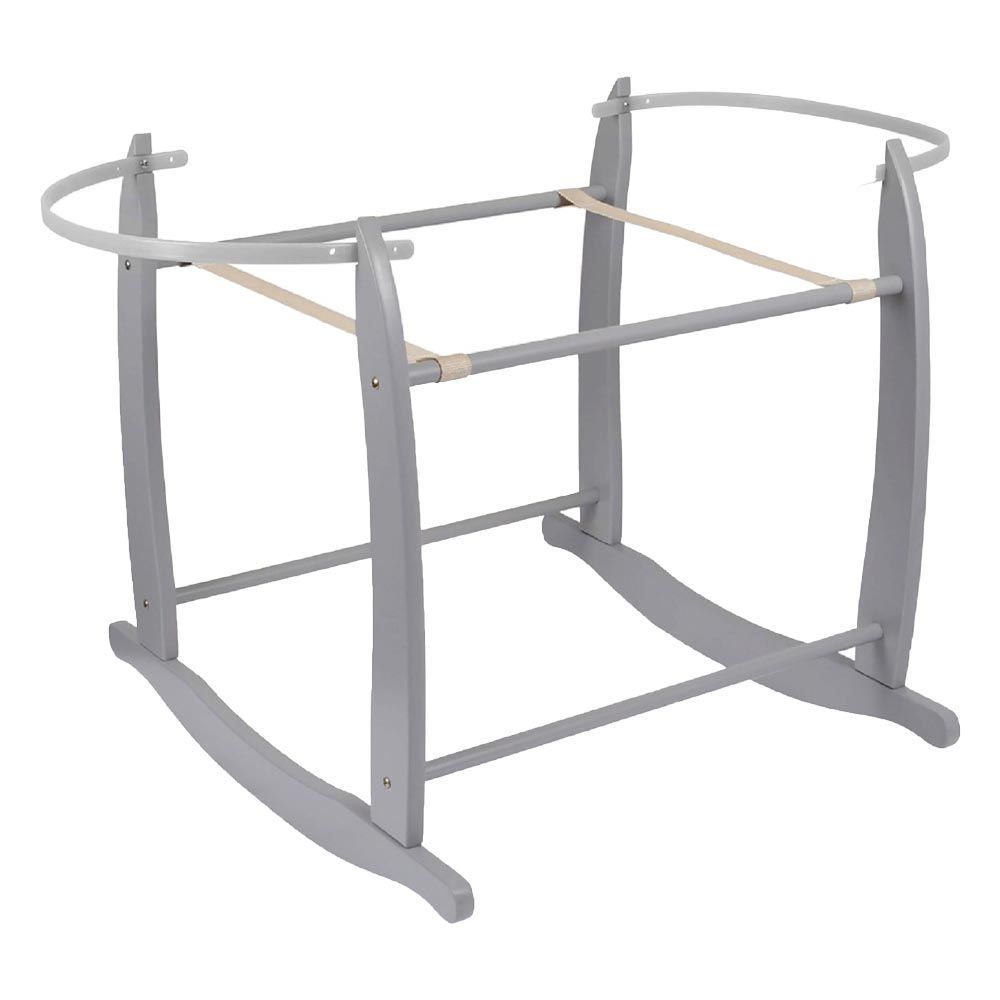 Clair de Lune - Deluxe Grey Moses Basket Rocking Stand - Grey