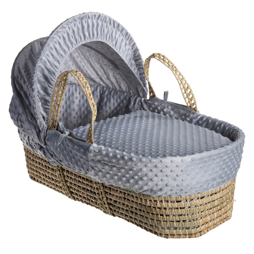 Clair de Lune - Dimple Palm Moses Basket - Grey (Exclusive)