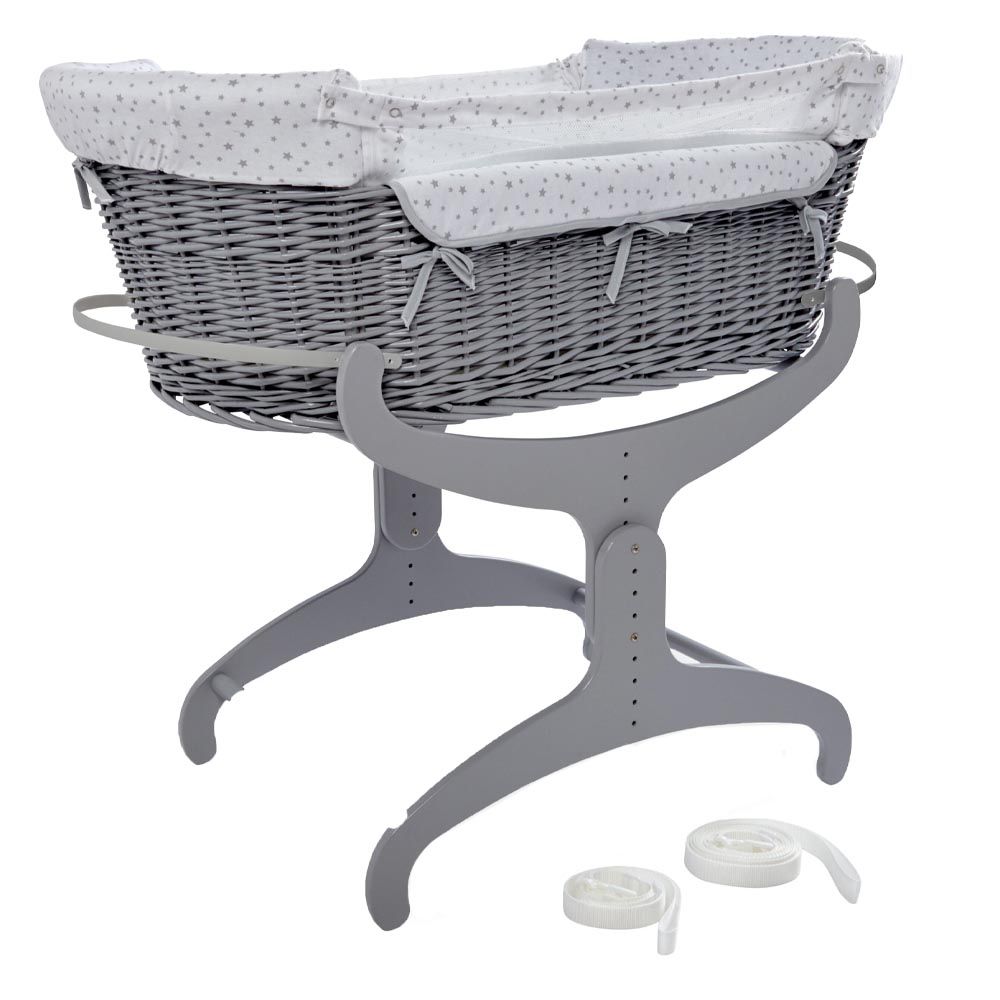 Clair de Lune - Award Winning Bedside Crib - Grey