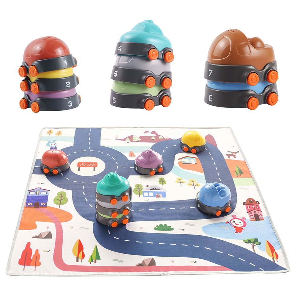 Tumama - Stacking Cars Toy With Play Mat