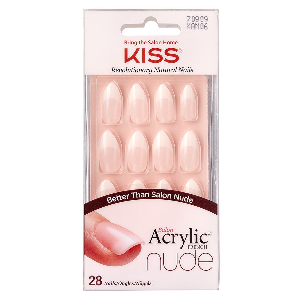 KISS - Salon Acrylic Nude French Nails KAN06