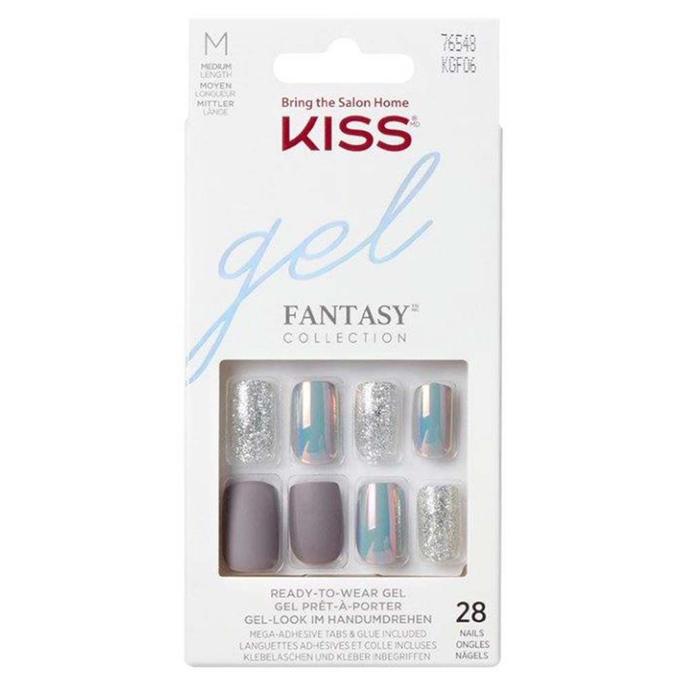 KISS - Glam Fantasy 3D Diamond Nails - Matte & Silver