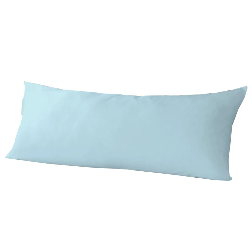 Cotton Home - Long Pillow w/ Cover - Light Blue