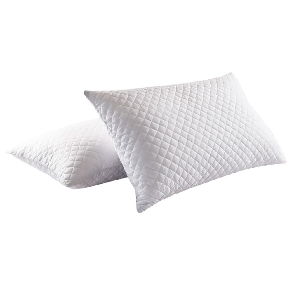 Cotton Home - Quilted Pillow Pack of 2 - White