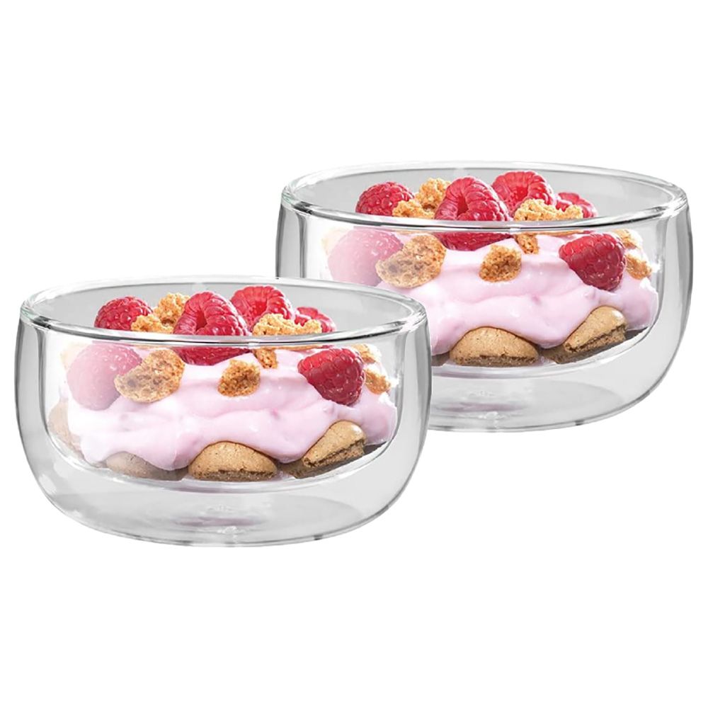 1Chase - Double Wall Salad/Soup Serving Bowls 300ml - Pack of 2