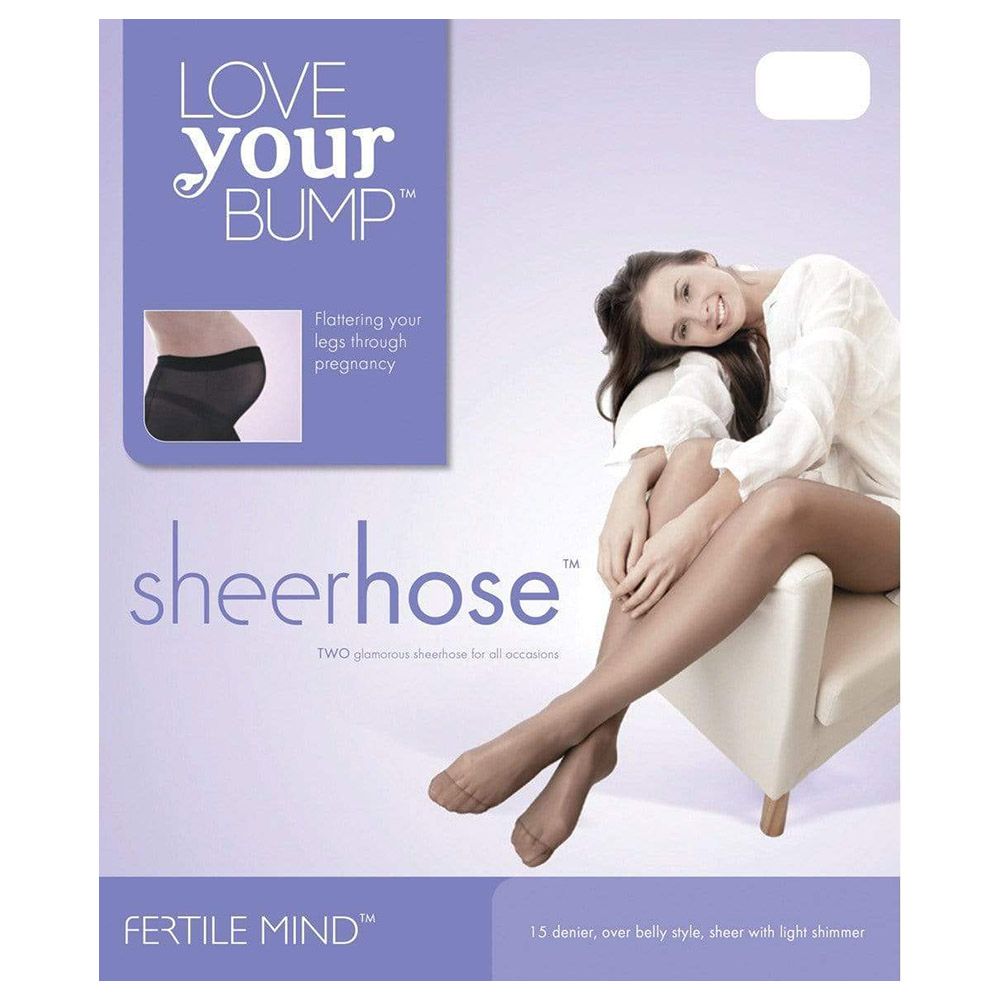 Fertile Mind - Maternity Tights Sheer Hose Pack Of 2 - Nude