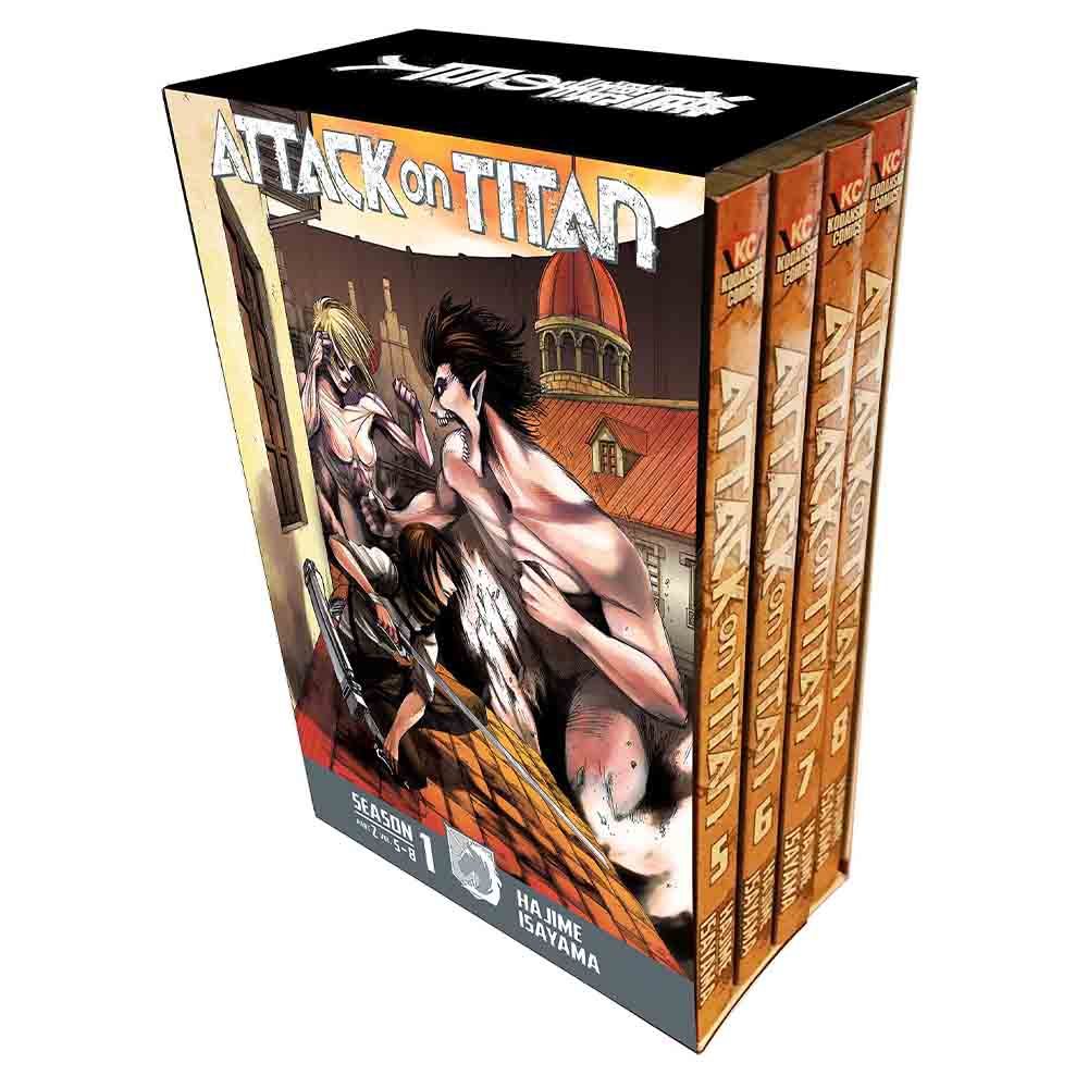 Attack On Titan Season 1 Part 2 Manga Box Set of 4 Books