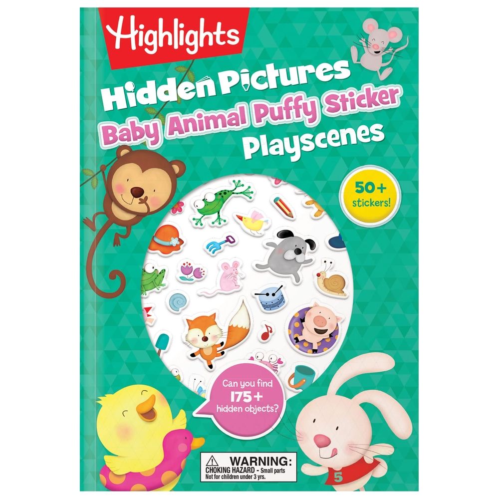 Baby Animal Hidden Pictures Puffy Sticker Playscenes