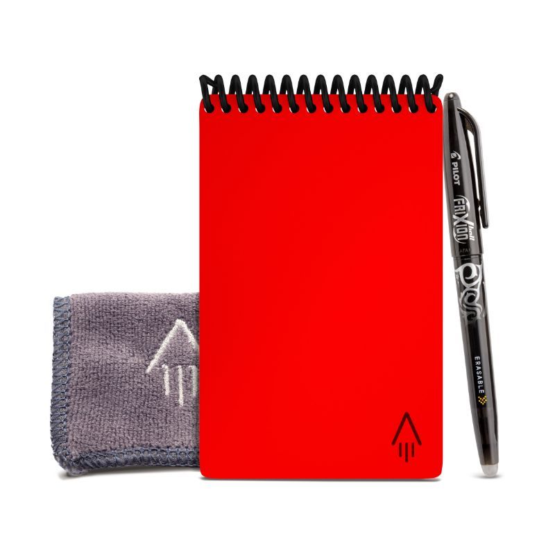 Rocketbook Mini Smart Reusable Notepad, Dot Grid - Red