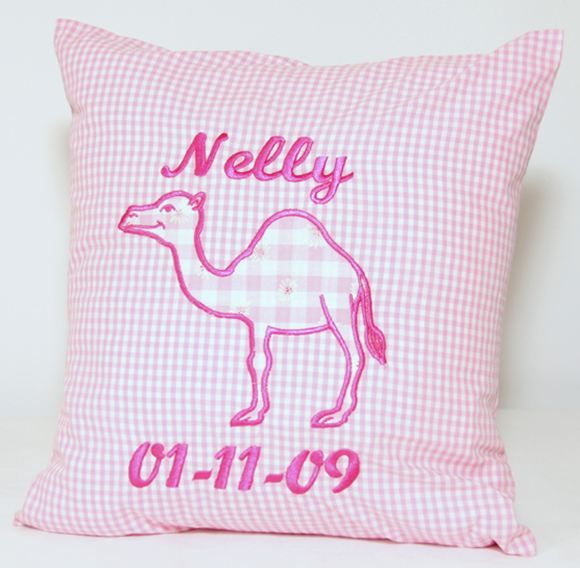 Personalised Birth Cushion - My First Camel