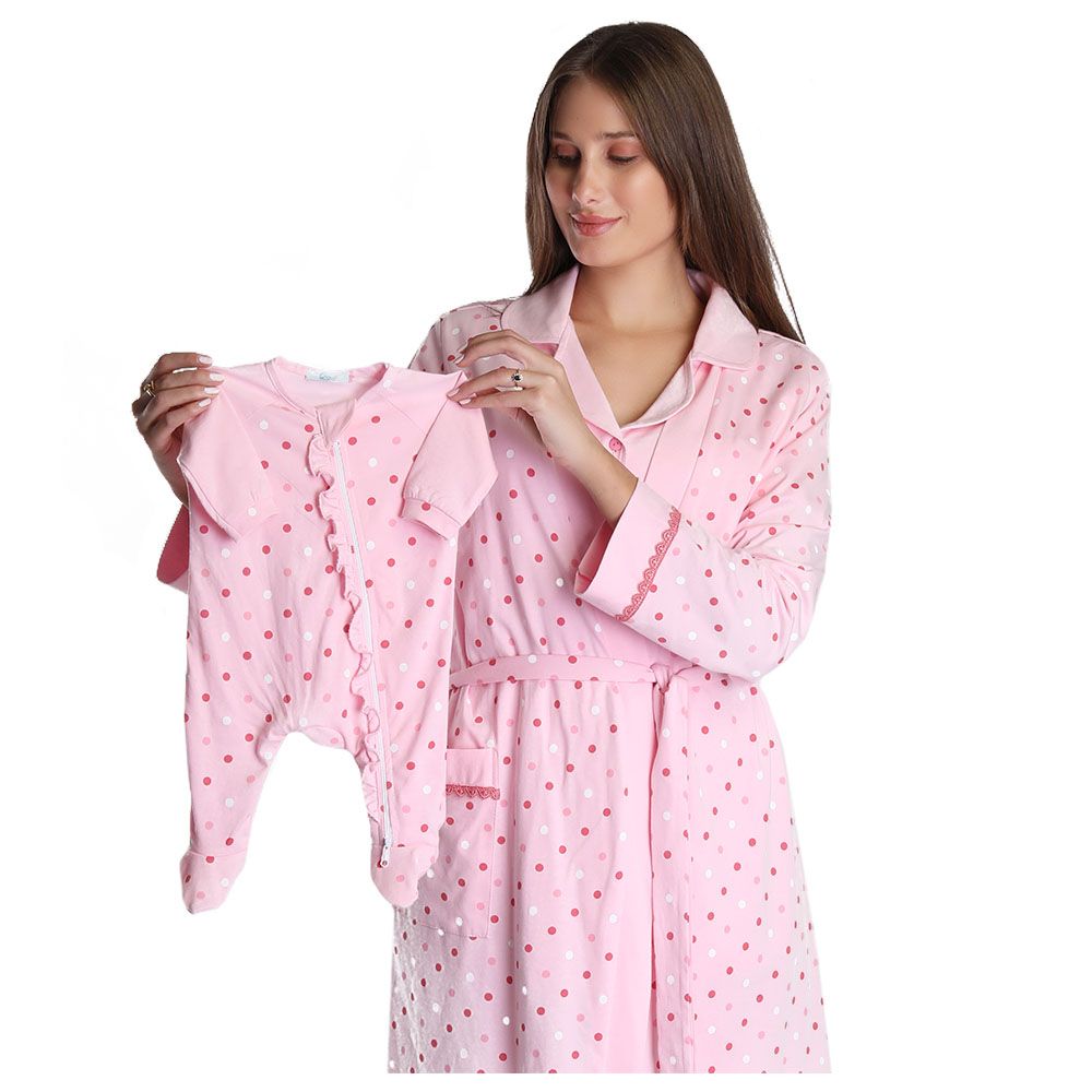 Cosset - Polka Dot Pink PJ Set