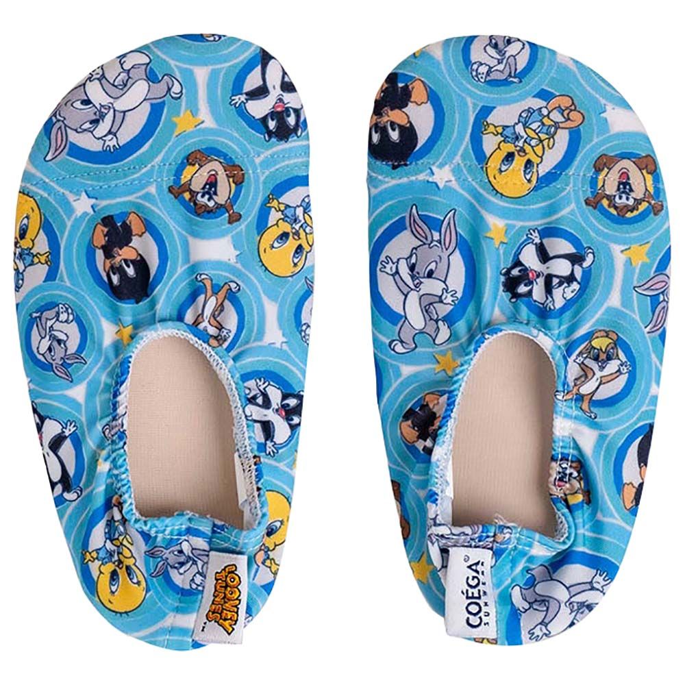 Coega Sunwear - Boys Baby Pool Shoes - Blue Looney Tunes