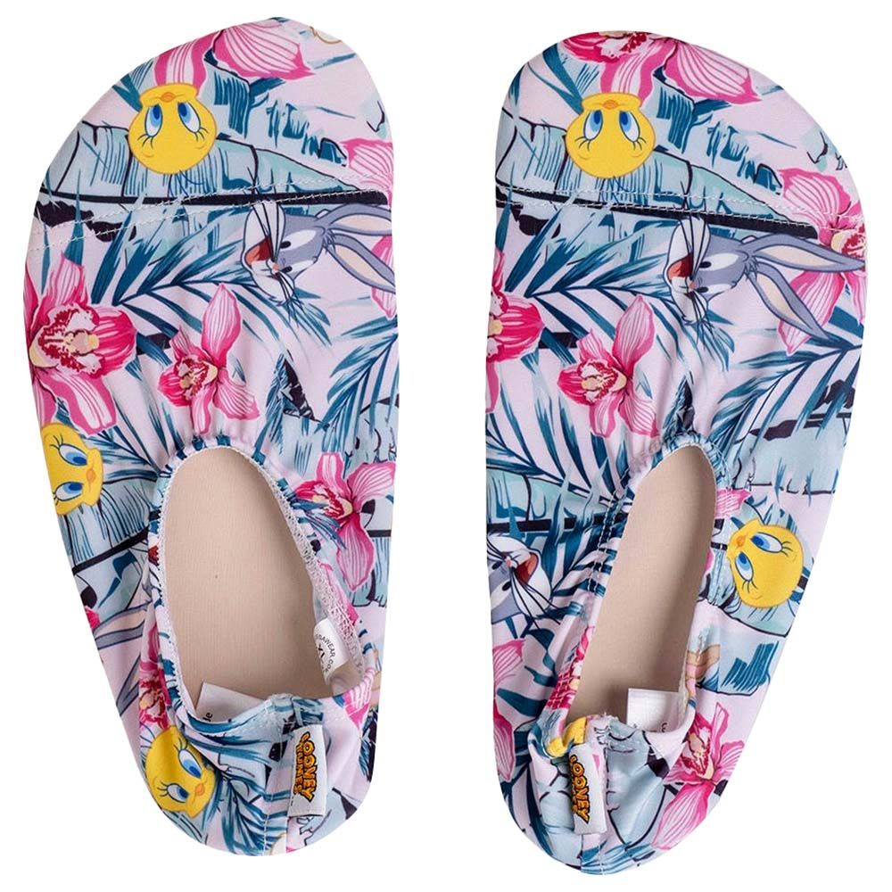 Coega Sunwear - Girls Youth Pool Shoes - Pink Tropical Tweety