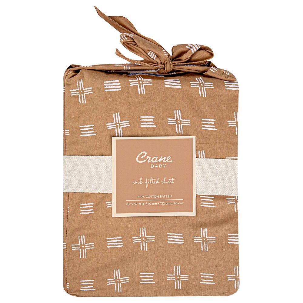 Crane Baby - Kendi Crib Sheet - Copper Dash