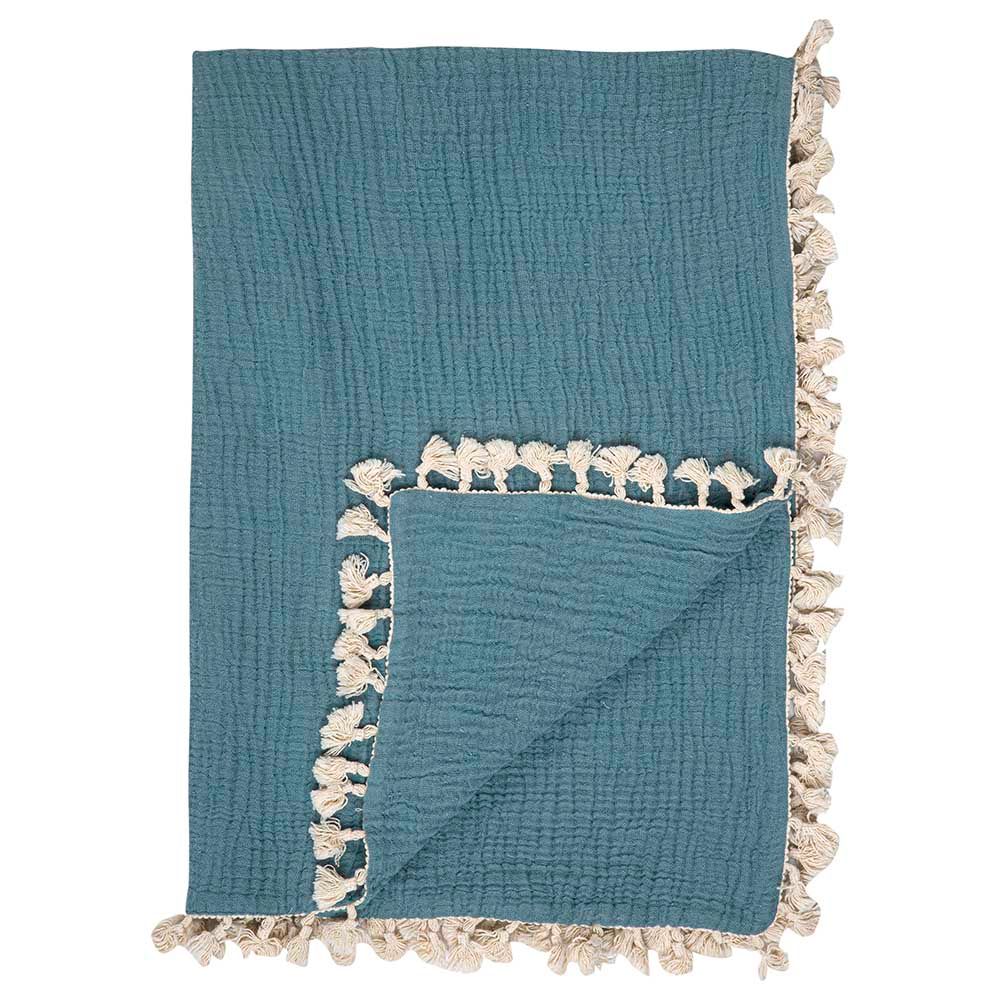 Crane Baby - 6 Layer Muslin Blanket - Riverstone