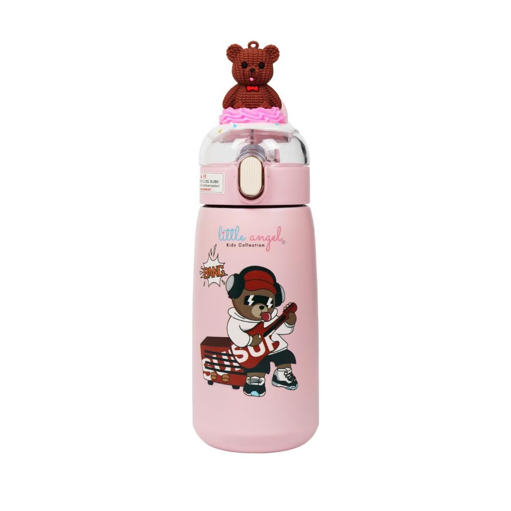 Little Angel - Kids Steel Water Bottle - 400ml - Light Pink