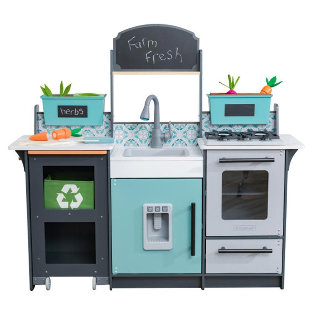 KidKraft Garden Gourmet Play Kitchen with EZ Kraft Assembly