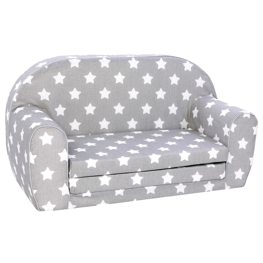 DELSIT - Sofa Bed With White Stars - Grey