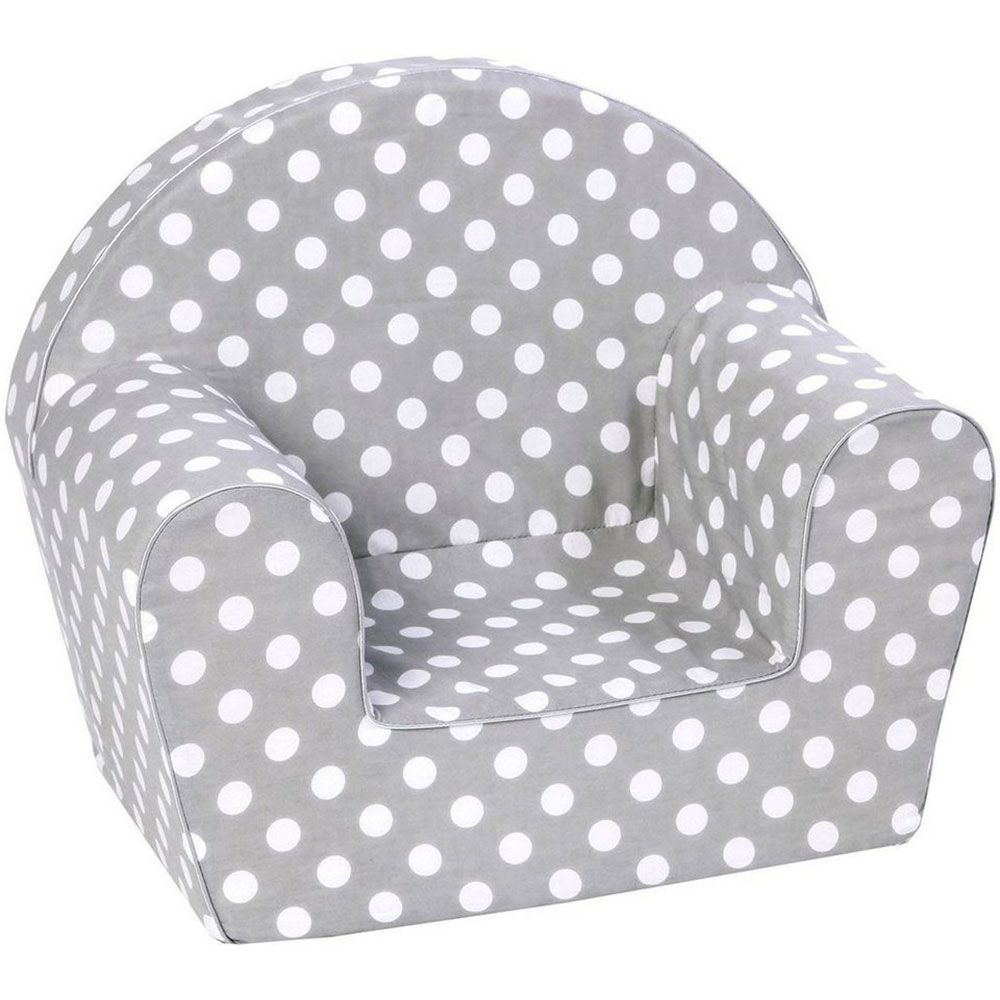 DELSIT - Arm Chair - Grey Polka Dots