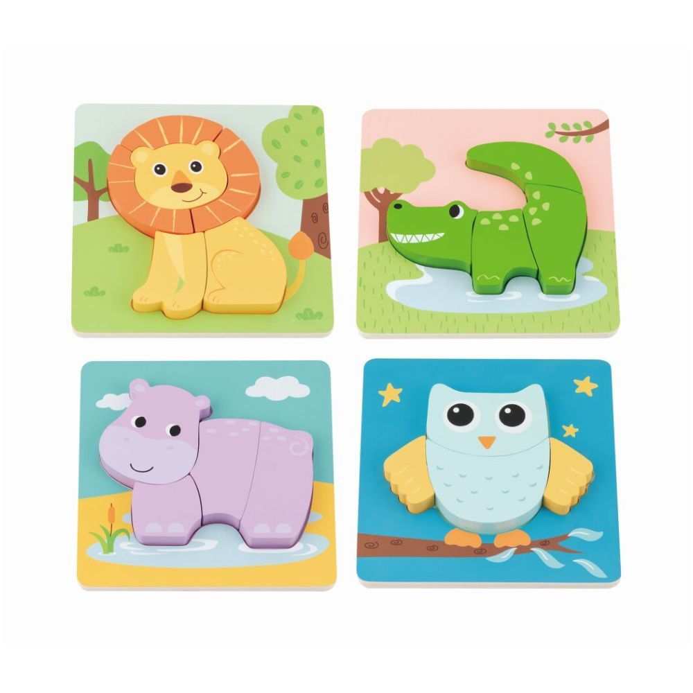 Lelin - Chunky Animal Puzzle Pack of 4