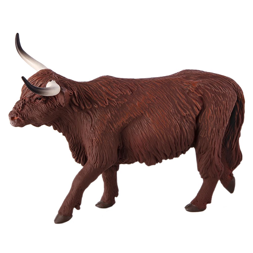 Animal Planet - Mojo Highland Cow Toy Figure - Dark Brown