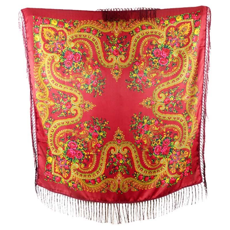 D' Daniela - Traditional Print Shawl - M - Red