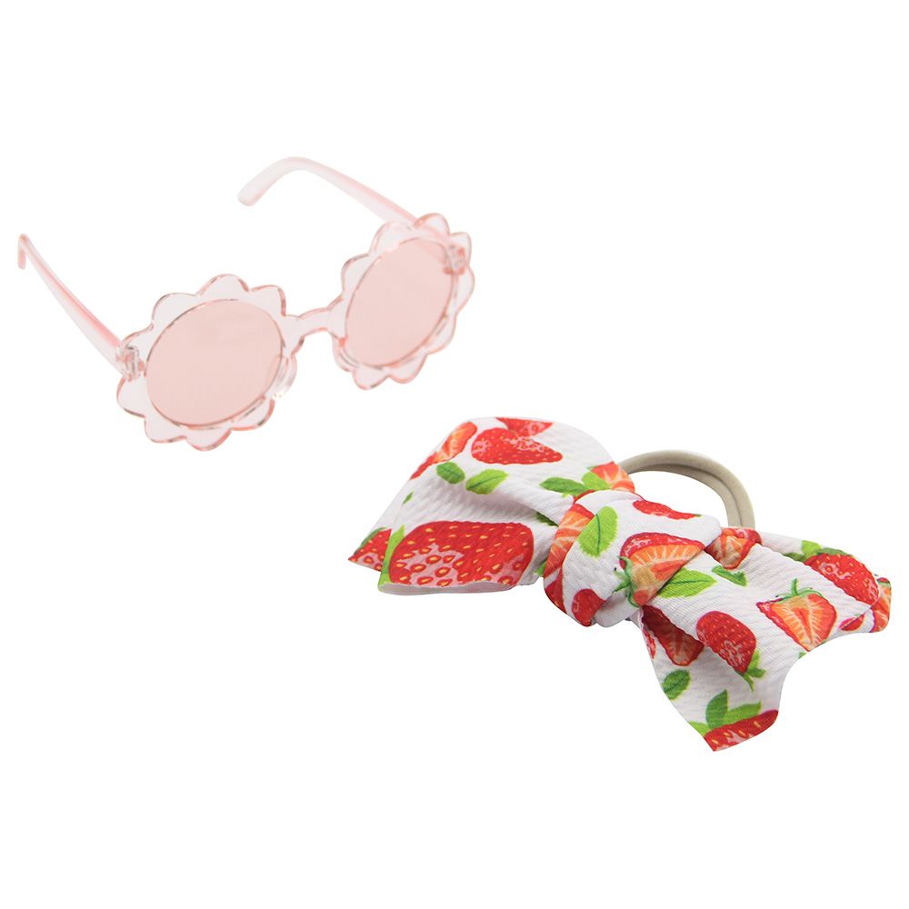 D' Daniela - Hawaiian Glasses & Headband - Pack of 2 - Strawberry