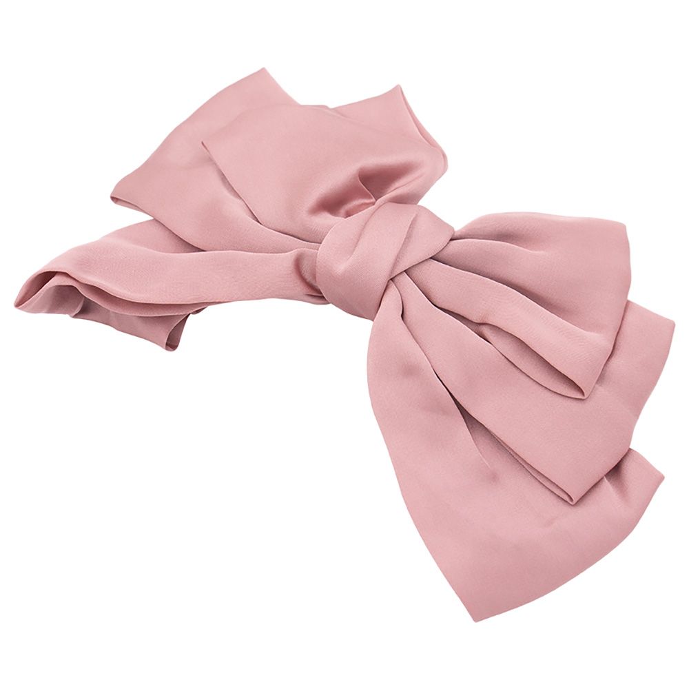 D' Daniela - Large Hair Barrete Bow Hair Clip - Dusty Pink