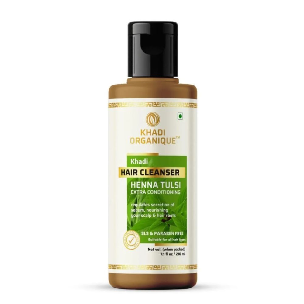 Khadi Organique Natural Henna Tulsi Hair Cleanser - Packaging May Vary