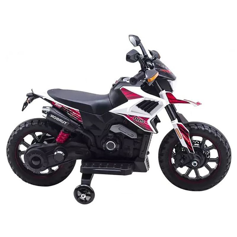 Megastar Children's Electric Firefly 6V Motorcycle - White